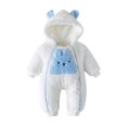 thumbnail image 1 of Mikilon Newborn Baby Bear Onesie Outfit Suit Girls Boys Fleece Jumpsuit Romper Hooded Coat Winter Clothes Outwear Snowsuit, 1 of 3