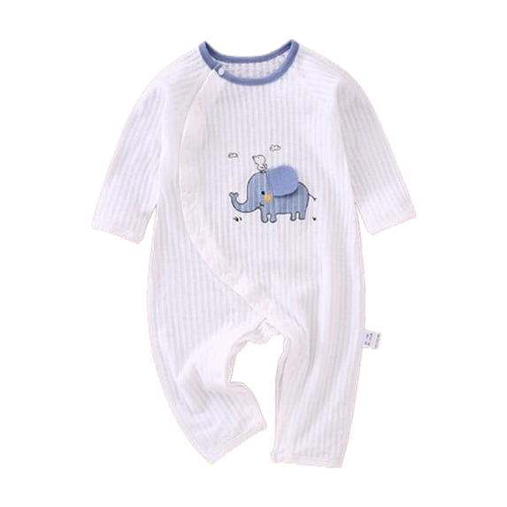 Fesfesfes Newborn Girl Outfits Solid Color Side Snap Rompers Comfortable Round Neck Long Sleeve and Long Pants Rompers