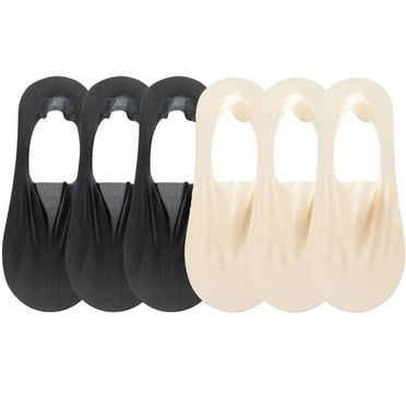 Mikilon No Show Socks Womens 6 Pairs Nylon Non Slip Low Cut Invisible Liner Thin Socks Solid Color Breathable Socks