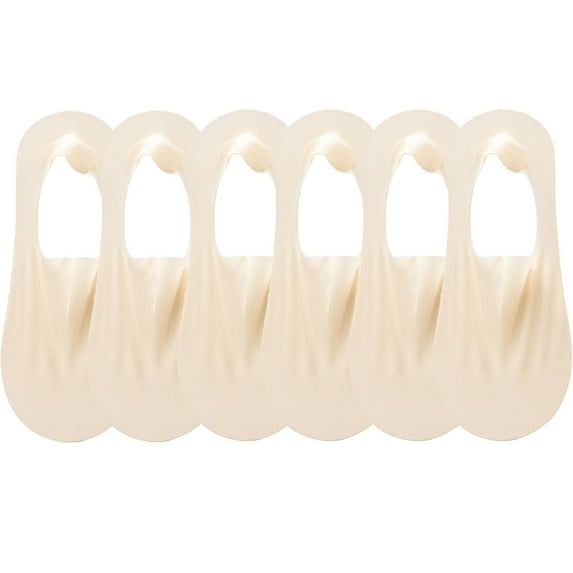 Mikilon No Show Socks Womens 6 Pairs Nylon Non Slip Low Cut Invisible Liner Thin Socks Solid Color Breathable Socks