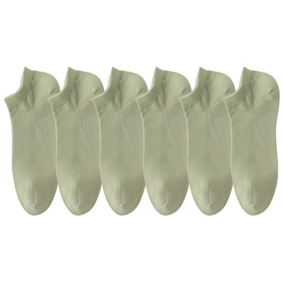 Mikilon No Show Socks Womens 6 Pairs Summer Thin Breathable Short Socks Solid Color Non Slip Socks