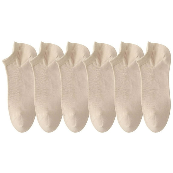 Mikilon No Show Socks Womens 6 Pairs Summer Thin Breathable Short Socks Solid Color Non Slip Socks