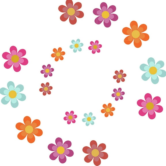 Mikilon Non Slip Bathtub Stickers, Daisy Bath Tread and Anti Slip Appliques for kids child elder, Non Slip Shower Sticker for Bathtub and Other Slippery Surfaces Multicolor