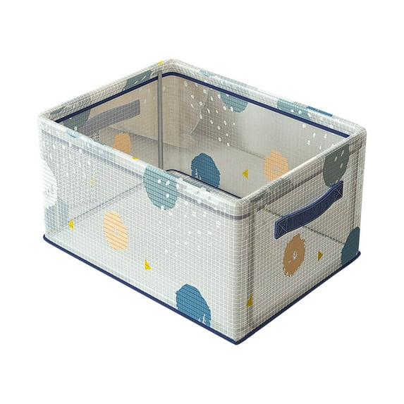 Mikilon Organizers and Storage, Steel Frame Sundries Book Storage Basket Desktop Cosmetics Storage Box Snack Storage Box Home Kitchen Storage, A