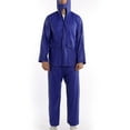 thumbnail image 1 of Mikilon PVC Transparent Raincoat, Rain Suit Jacket and Rain Pants for Outdoor, Duty Raincoat Blue XL, 1 of 2