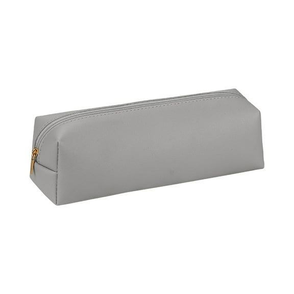 Mikilon Pencil Case Pencil Pouch Black Pencil Bag Leather Pen Case Small Zipper Pouch For Pencils, Pens, Markers, Makeups, Change, Coins