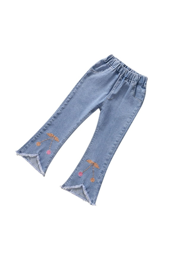 Plaid Pants Kids Size 3-7 Years Wide Leg High Waist Versatile Trousers Stretchy Waist Comfortable Patchwork Color Leggings Stylish Casual Pants