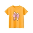 thumbnail image 1 of Fesfesfes Shirts for 2025 Summer and Spring Preschool Children's Fashion Round Neck Short Sleeve School Season Printed T-shirt Shirt for Boys Girls(Yellow,3 Years), 1 of 6