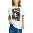 thumbnail image 1 of Mikilon Short Sleeve Shirts for Kids Size 3-13 Years Cute Graphic Print Round Neck Crop Tops/Tee, 1 of 4