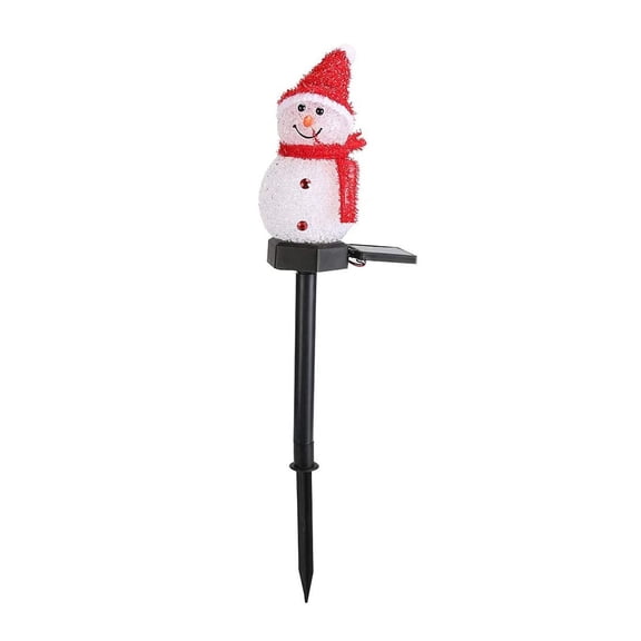 Solar Garden Lights LED Christmas Snowman Plug Lights