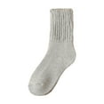 thumbnail image 1 of Fesfesfes Solid Color Knitted Socks for Women Plus Vlevet and Thicken Warm Middle Tube Socks, 1 of 3