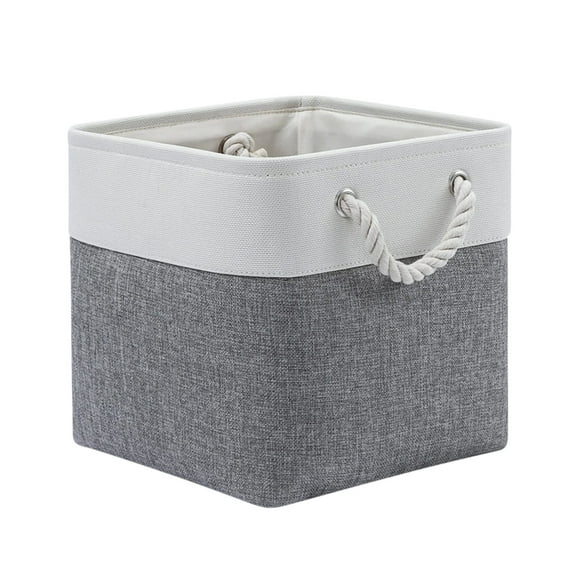 Mikilon Storage Bins Bags, Cotton Storage Basket with No Cover Foldable Fabric Storage Basket Household to y and Clothing Storage Box, A