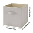 thumbnail image 1 of Mikilon Storage Bins Bags, Lidless Clothes and to ys Organizer Desktop Storage Box Closet Drawer Non-woven Storage Box Beige Style, S, 1 of 5