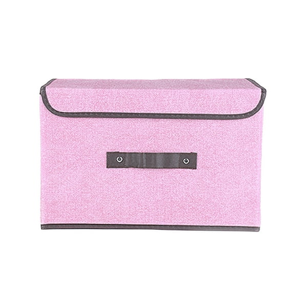 Mikilon Storage, Foldable Storage Box With Lid 2pcs (large + Small) Fabric Storage Box With Lid, Closet Storage Box, Room Organization, Office Storage, Toy Storage, Pink