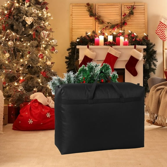 Storage, Holiday Large Storage Bags, Moving Bags, Christmas Tree Storage Bags, Wreath Storage Bags, Oxford Cloth Clothes Storage Bags, Black