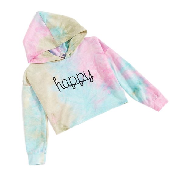 Mikilon Sweatshirts for Teen Girls Size 2-11 Gradient Color Graphic Hoodies Fashion Comfortable Long Sleeve Shirts Fall and Winter Round Neck Casual Cute Clothes