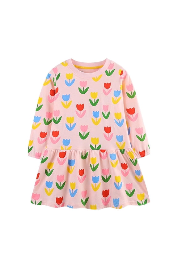 Mikilon Toddler Baby Girl Christmas Dress Santa Claus Dress Red Velvet Long Sleeve Princess Tulle Dress Headband Outfit