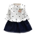 thumbnail image 1 of Mikilon Toddler Baby Girls Fall Outfits Long Sleeve Knitted Sweater Tops Pleated Mini Skirt Set Autumn Winter Clothes Set, 1 of 8
