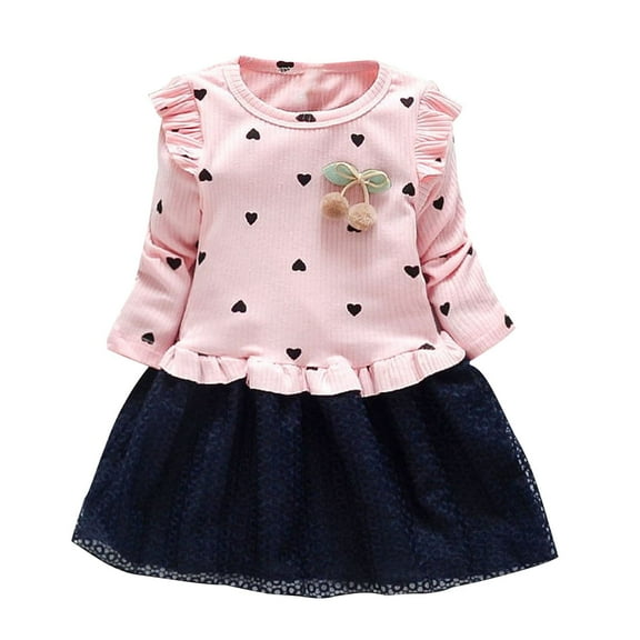 Mikilon Toddler Baby Girls Fall Outfits Long Sleeve Knitted Sweater Tops Pleated Mini Skirt Set Autumn Winter Clothes Set