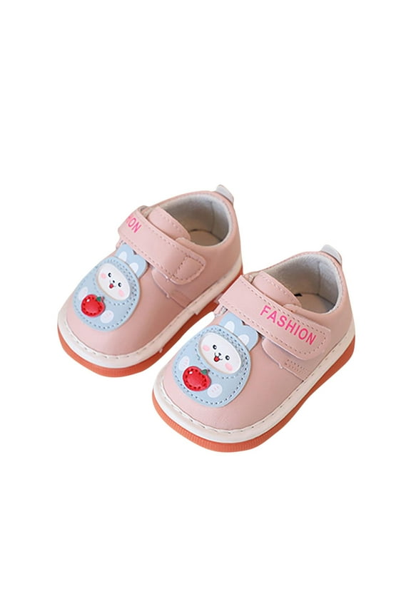 Mikilon Toddler Cute Walking Shoes Size 0-12 Months Soft Bottom Casual Shoes Comfortable Faux-Leather Shoes