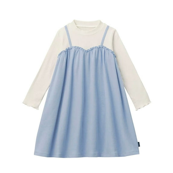 Mikilon Toddler Dress Long Sleeve Baby Girls Dresses A Line Twirly Fall Winter Dresses for Girls Casual Party Birthday Dress