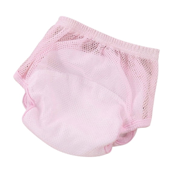 Mikilon Toddler Training Underwear Size 3-15 Months Solid Color Washable Panties Mesh Breathable Underwear