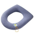 thumbnail image 1 of Toilet Seat Cushion, Thicker and Soft Toilet Seat Cushion, Easy-Install Toilet Seat Cover Pad with Handle Blue, 1 of 9