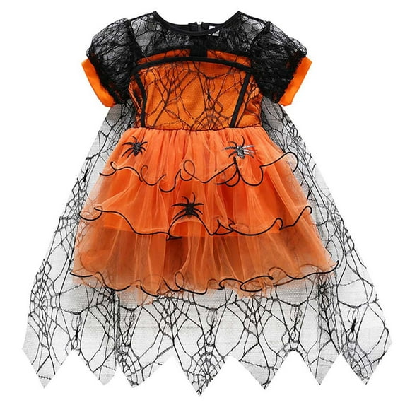 Fesfesfes Tulle Dress for Little Girls Size 12 Months-5 Years Patchwork Color Lightweight Elegant Dress Colorful Lace and Ruffled Dress