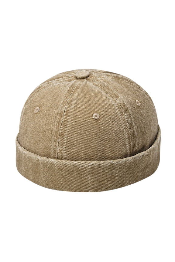 Mikilon Unisex Fashion Street Hip-hop Hats Round Top Hats Solid Color Vintage Versatile Sailor Hats