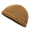 thumbnail image 1 of Mikilon Unisex Round Top Hats Vintage Knitted Warm Hats Solid Color Hip-hop Street Hats Comfortable Outdoor Hats, 1 of 3