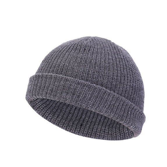 Mikilon Unisex Vintage Knitted Warm Hats Solid Color Hip-hop Street Hats Comfortable Outdoor Hats