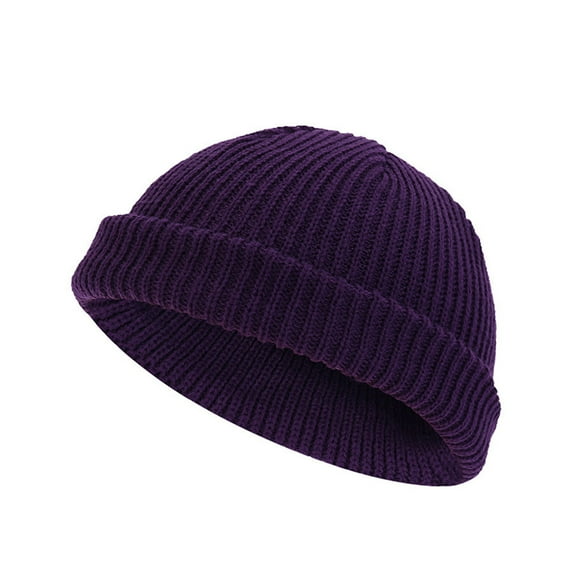 Mikilon Unisex Vintage Knitted Warm Hats Solid Color Hip-hop Street Hats Comfortable Outdoor Hats