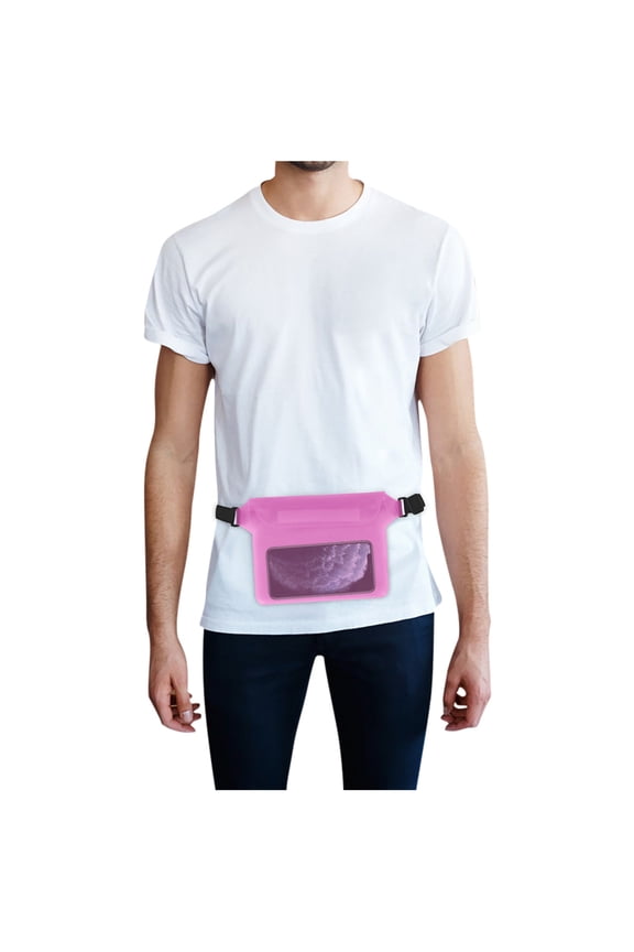 Mikilon Waterproof Fanny Pack,Waterproof Pouch for Phone Passport Wallet Purse With Waist Strap,Floating Waterproof Bags for Travel Beach Swimming Kayaking Boating Pool Accessories