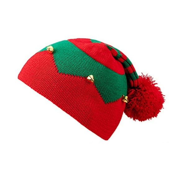 Mikilon Winter Santa Claus Warm Hats Comfortable Plus Vlevet and Thicken Pom-Pom Old Men Hats Outdoorsy Thermal Hats