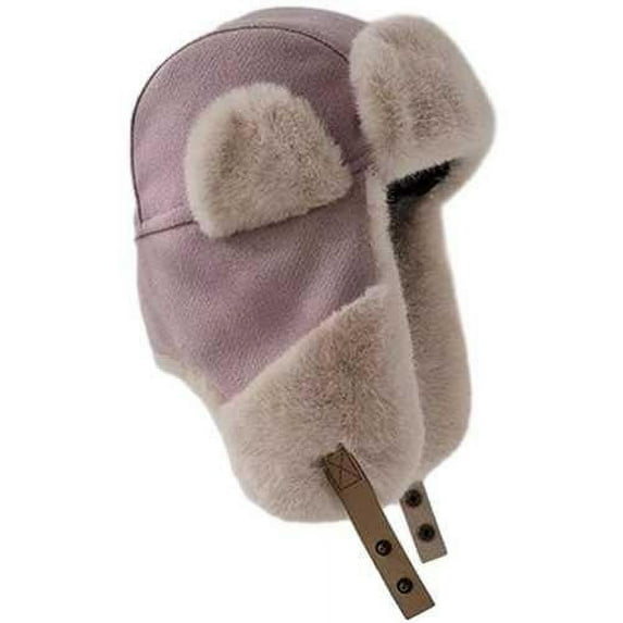 Fesfesfes Winter Thicken Warm Hats for Men and Women Ear Protection and Cold Proof Locomotive Hats Comfortable Plus Velvet Windproof Thermal Hats