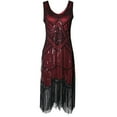 thumbnail image 1 of Mikilon Women 1920 Vintage Sequin Dress Studded Tassel Dress High-end Banquet Short Dress, 1 of 2