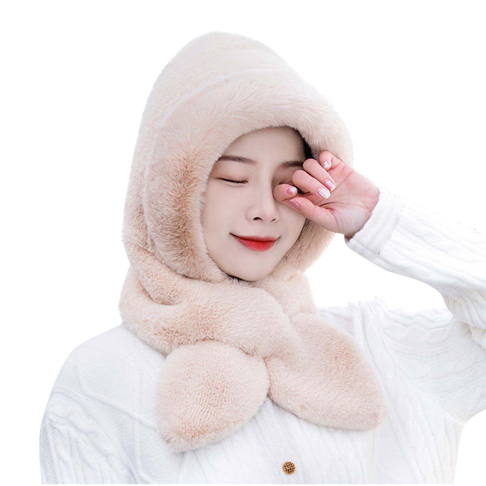Mikilon Women Cute Ears Ornamental Hats Winter Solid Color Plus - Main Image