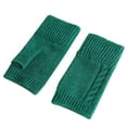 thumbnail image 1 of Mikilon Women Fashion Short Style Knitted Gloves Solid Color Half Finger Open Finger Arm Covers Gloves Fashion Comfortable Gloves, 1 of 3