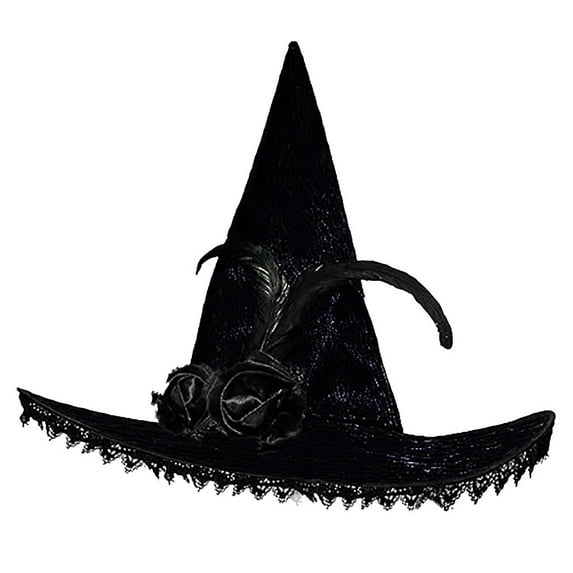 Fesfesfes Women Halloween Hats Solid Color Witch Claw Hats New Style Rose Drawstring Hats Comfortable Performance Hats/Dress Up Party Hats