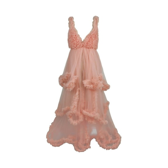 Elainilye Women Off Shoulder Pregnants Photography Ruffled Nursing Long Dress Maternity Dresses for Women for Photoshoot