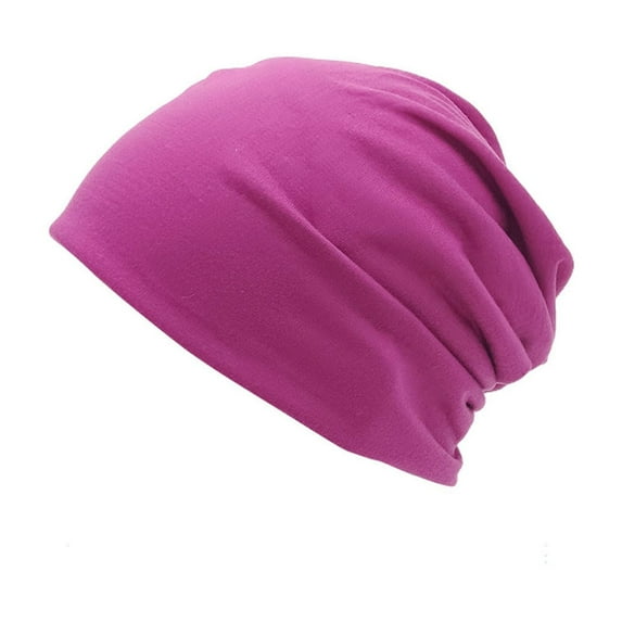 Mikilon Women Warm Hats Comfortable Solid Color Plus Velvet and Thicken ‌Hats Thermal Ear-Protection Hats