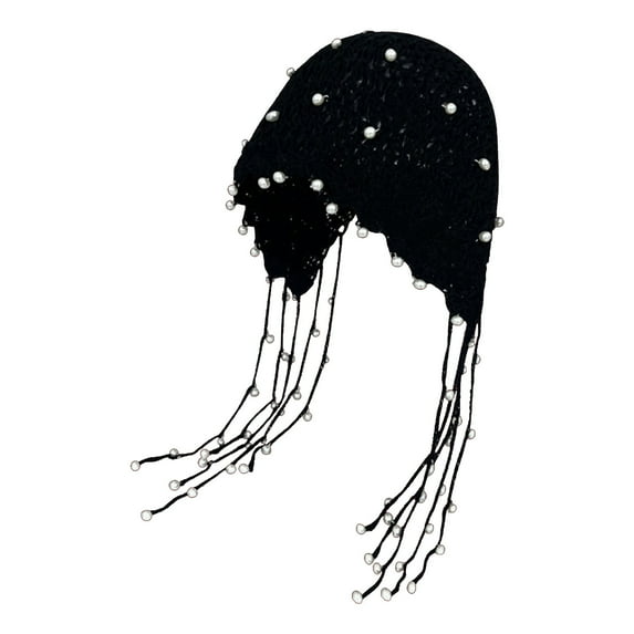 Mikilon Women Xmas Comfortable ‌Knitted Hats Winter Thermal Versatile Hat Solid Color Ear-Protection Warm Hats