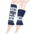thumbnail image 1 of Mikilon Women's Christmas Print Socks Solid Color Lace Socks Fall and Winter Yoga Socks Warm Knitted Socks, 1 of 5