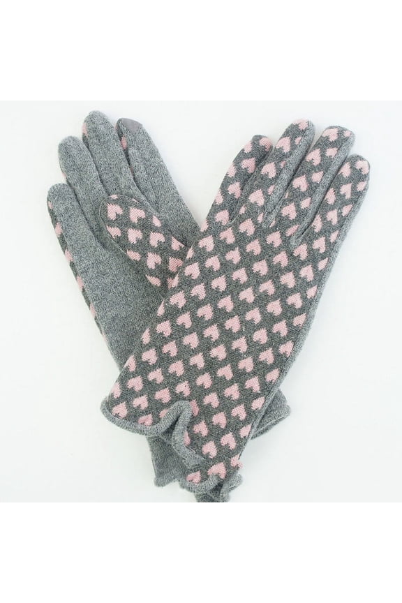 Mikilon Women's Leopard Print Gloves Can Touch Screen for Finger Plus Velvet and Thicken Protective Gloves