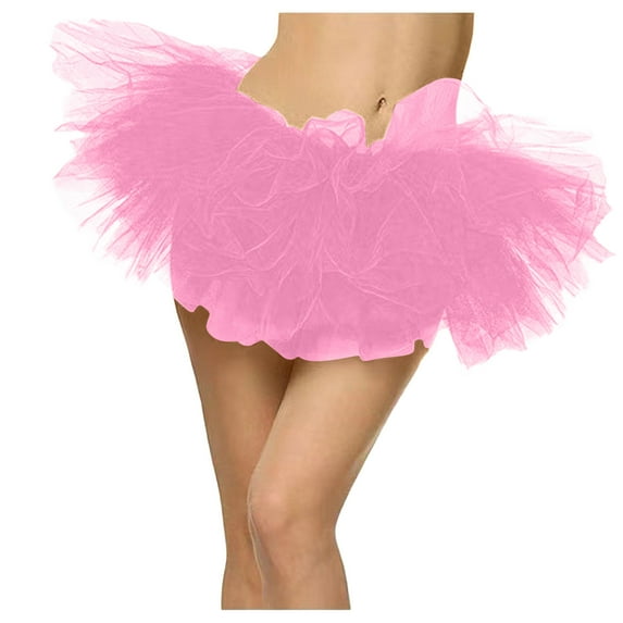 Mikilon Women's Sequin Puff Skirt Elastic Waist Tulle Skirt Stylish Party/Dance Skirt