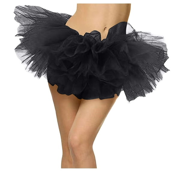 Mikilon Women's Sequin Puff Skirt Elastic Waist Tulle Skirt Stylish Party/Dance Skirt