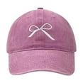 thumbnail image 1 of Mikilon Womens Baseball Caps Fashion Casual Bow Print Versatile Hats Soft-brimmed Adjustable Classic Sun Hats, 1 of 4