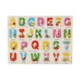 thumbnail image 1 of Mikilon Wooden Puzzles for Toddlers 1 2 3+ Years Old, STEM Montessori Alphabet Number Shape Matching Learning Puzzle Toys, Christmas Birthday Gift Toys for Girls Boys Age 1+, 1 of 2