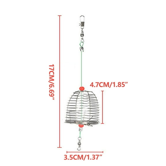 fishing gear, fishing lures fishing baits, Stainless Steel Metal Nesting Cage Fishing Bait Nesting Device Bait Throwing Device Fish Bait Cage Bait Basket, C