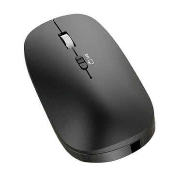 Mikilon wireless mouse gaming mouse bluetooth mouse, Wireless Mouse Office Computer Rechargeable Mode Mute Button Design Low Power Stable A Wide Range Of Devices, Black